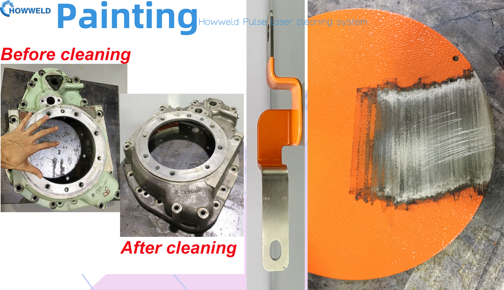 pulse laser cleaning for painting