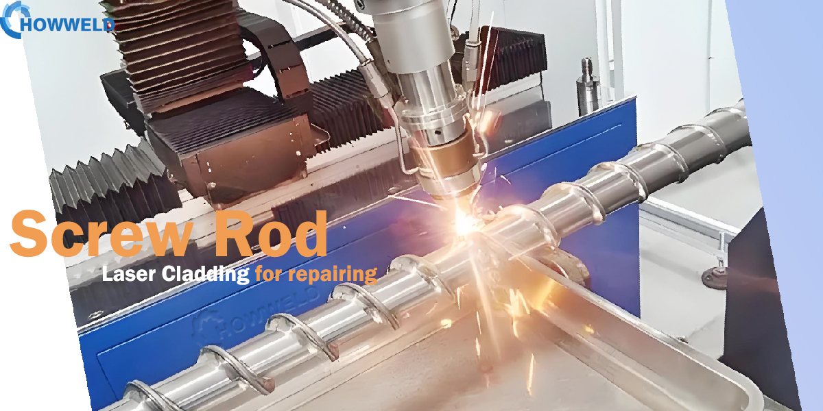 screw rod surface laser cladding add hardness 35hrc_howweld