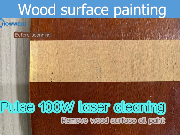 Wood surface painting removal pulse laser cleaning machine_HWLAZER Howweld