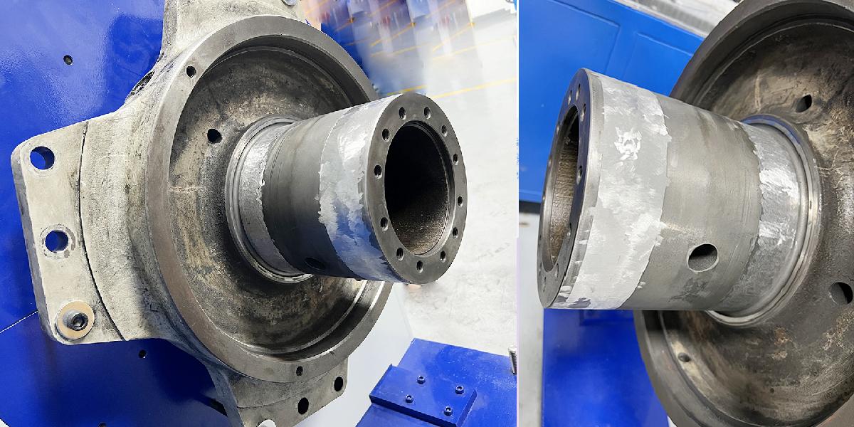 High speed laser cladding of hydraulic support_HOWWELD