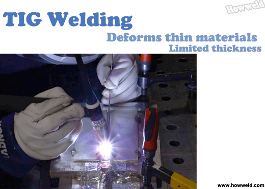 TIG welding and handheld laser welding